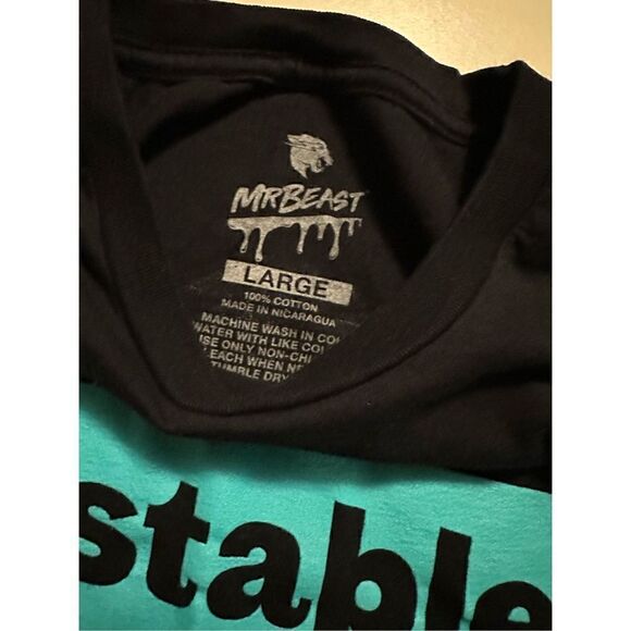 MR BEAST FEASTABLES BAR T SHIRT Feast Like A Beast Adult Mens Size Large - Picture 3 of 4